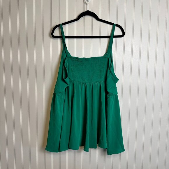 Torrid NWT Green Peplum Sleeveless Top V-Neck R17 - Picture 6 of 8